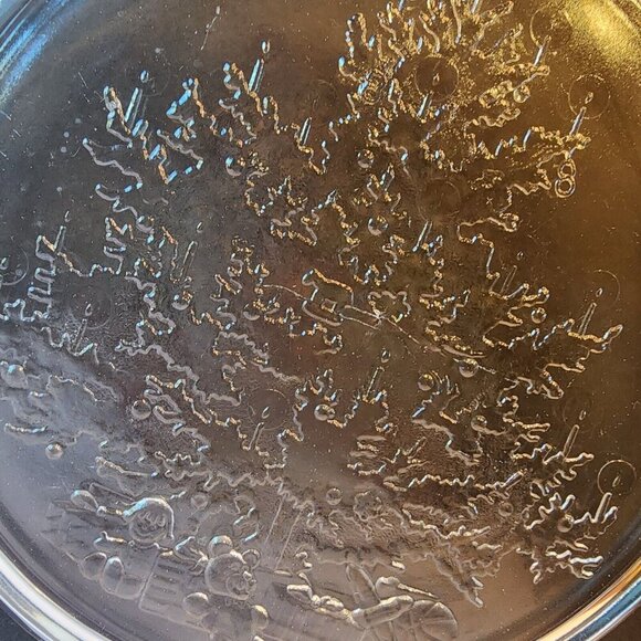 Vintage Christmas Tree 13" Embossed Glass Serving Platter Plate Holiday Decor - Picture 5 of 8